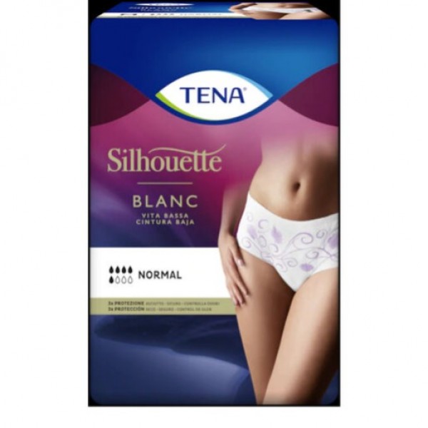 Tena Silhouette Low Waist Blanc Talla m 12 Unidades