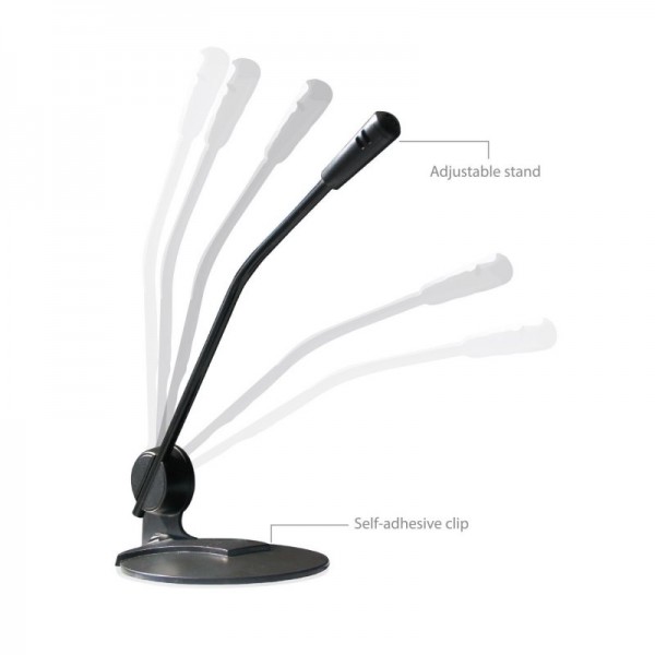 Ewent ew3550 micrófono multimedia negro