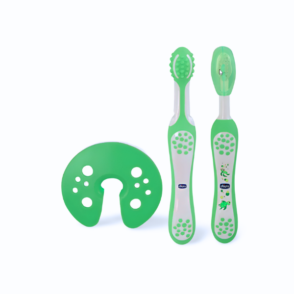 Chicco Set De Aprendizaje Cuidado Oral Verde Masajeador